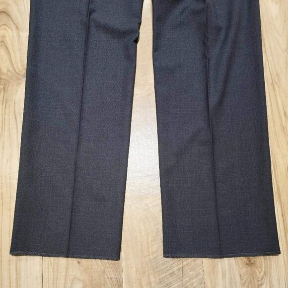 New Bocaccio Uomo Dress Pants 36 Mens Gray Flat Front Unhemmed Paris Trousers - Picture 9 of 11